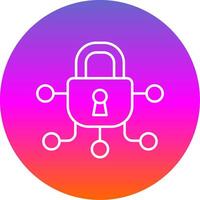 Safe Line Gradient Circle Icon vector