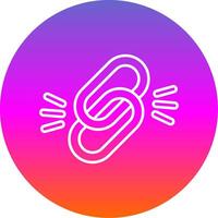Link Line Gradient Circle Icon vector
