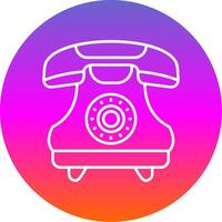 Telephone Line Gradient Circle Icon vector