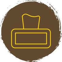 Tissue Line Circle Yellow Icon vector