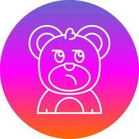 Suspicious Line Gradient Circle Icon vector