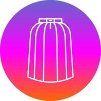 Long skirt Line Gradient Circle Icon vector