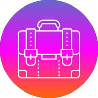 Suitcase Line Gradient Circle Icon vector
