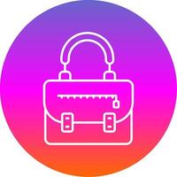 Handbag Line Gradient Circle Icon vector