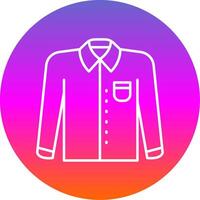 Formal shirt Line Gradient Circle Icon vector