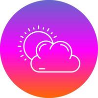 Weather Line Gradient Circle Icon vector