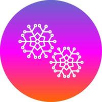 Snowflakes Line Gradient Circle Icon vector