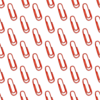 Watercolor illustration pattern of red paper clips. Collection of office tools. School supplies Back to school. Suitable for posters, posters, postcards, holiday decor. png
