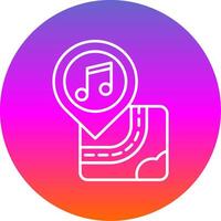 Concert Line Gradient Circle Icon vector