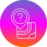 Question Line Gradient Circle Icon vector