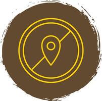 Avoid Line Circle Yellow Icon vector