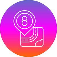Eight Line Gradient Circle Icon vector
