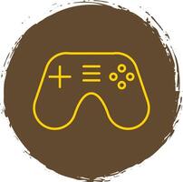 Console Line Circle Yellow Icon vector