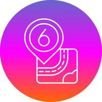 Six Line Gradient Circle Icon vector