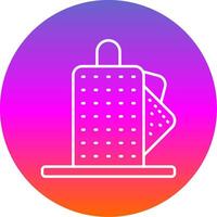 Kitchen Roll Line Gradient Circle Icon vector