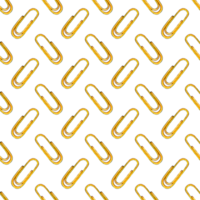 aquarelle illustration de une modèle de Jaune papier clips. collection de Bureau outils. école Provisions retour à école adapté pour affiches, affiches, cartes postales, vacances décor. png