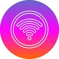 Wifi línea degradado circulo icono vector