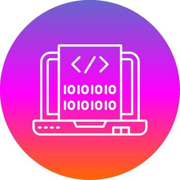 código línea degradado circulo icono vector