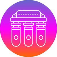 Water purifier Line Gradient Circle Icon vector
