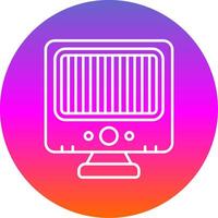 Heater Line Gradient Circle Icon vector