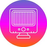 Heater Line Gradient Circle Icon vector