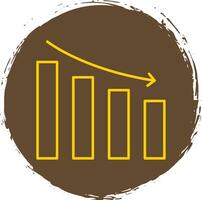 Reputation Loss Line Circle Yellow Icon vector
