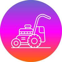 Mower Line Gradient Circle Icon vector