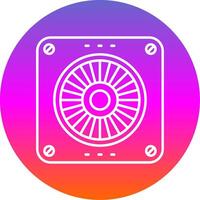 Extractor Line Gradient Circle Icon vector