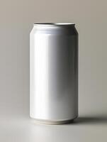 AI generated Sleek Sip - Modern Aluminum Can Mockup photo