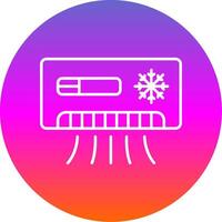 Conditioner Line Gradient Circle Icon vector