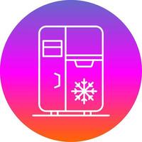 Refrigerator Line Gradient Circle Icon vector