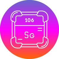 Seaborgium Line Gradient Circle Icon vector