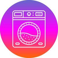 Laundry Line Gradient Circle Icon vector
