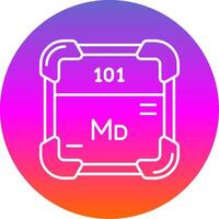 Mendelevium Line Gradient Circle Icon vector