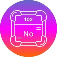 Nobelium Line Gradient Circle Icon vector