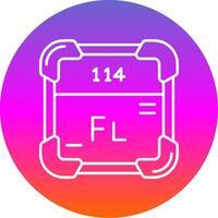 Flerovium Line Gradient Circle Icon vector