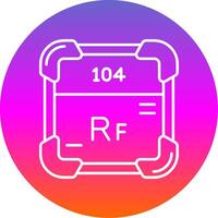 Rutherfordium Line Gradient Circle Icon vector