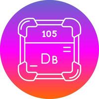 Dubnium Line Gradient Circle Icon vector