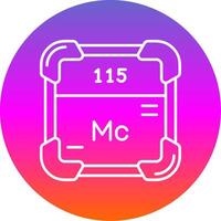 Moscovium Line Gradient Circle Icon vector