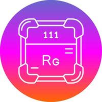 roentgenio línea degradado circulo icono vector