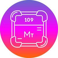 Meitnerium Line Gradient Circle Icon vector