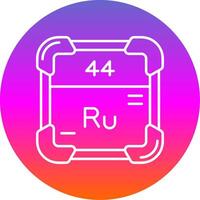 Ruthenium Line Gradient Circle Icon vector