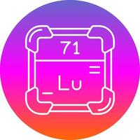 Lutetium Line Gradient Circle Icon vector