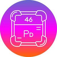 Palladium Line Gradient Circle Icon vector