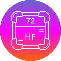 Hafnium Line Gradient Circle Icon vector