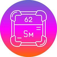 Samarium Line Gradient Circle Icon vector