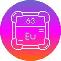 Europium Line Gradient Circle Icon vector