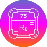 Rhenium Line Gradient Circle Icon vector