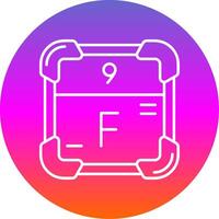 Fluorine Line Gradient Circle Icon vector