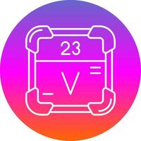 Vanadium Line Gradient Circle Icon vector